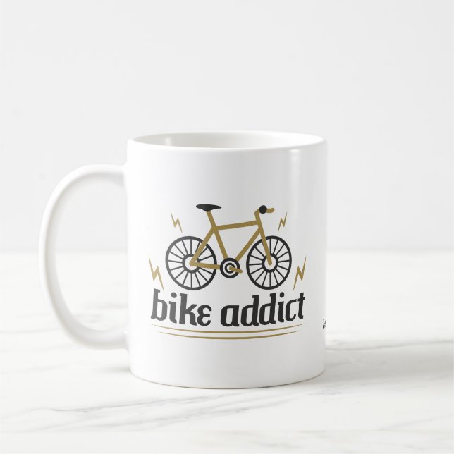 Personalised Cycling Bike Cyclist Bicycle Coffee Mug (Left)