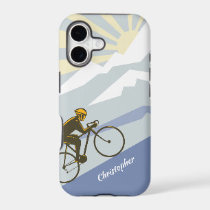 Personalised Cyclist Biking up Mountain Road Bike