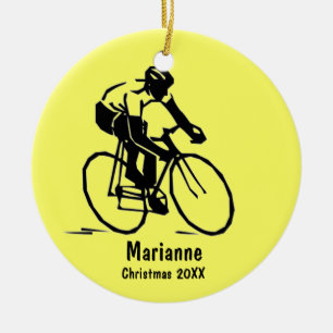 Personalised Cyclist Ornament
