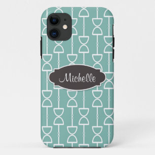 Personalised D Ring Snaffle Horse Bit ~ Teal iPhone 11 Case