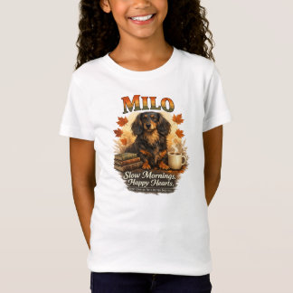 Personalised Dachshund Autumn Book Lover Shirt