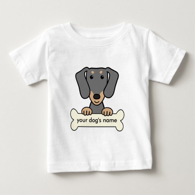 Personalised Dachshund Baby T-Shirt (Front)
