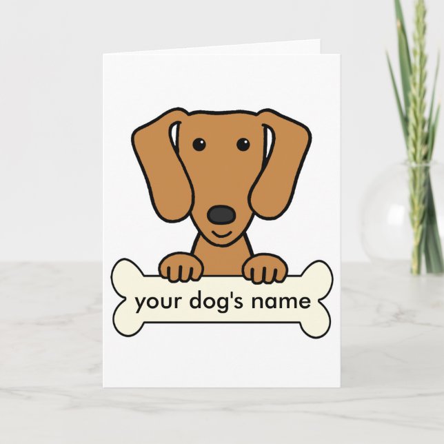 Personalised Dachshund Card (Front)