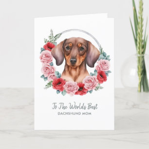  Personalised Dachshund Dog Mum Mother's Day Holiday Card