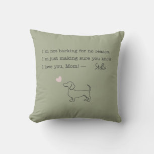 Personalised Dachshund Dog Mum Photo & Name Cushion