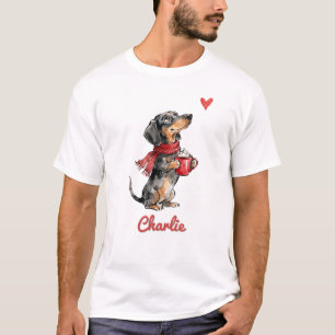 Personalised Dachshund Hot Cocoa T-Shirt
