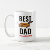 Personalised Dachshund Hotdog Dog Dad Custom Text