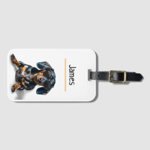 Personalised Dachshund Luggage Tag