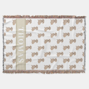 Personalised Dachshund (Smooth, Red) Throw Blanket