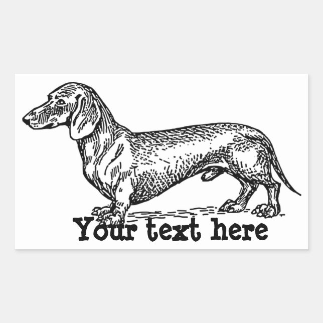 Personalised Dachshund Stickers (Front)