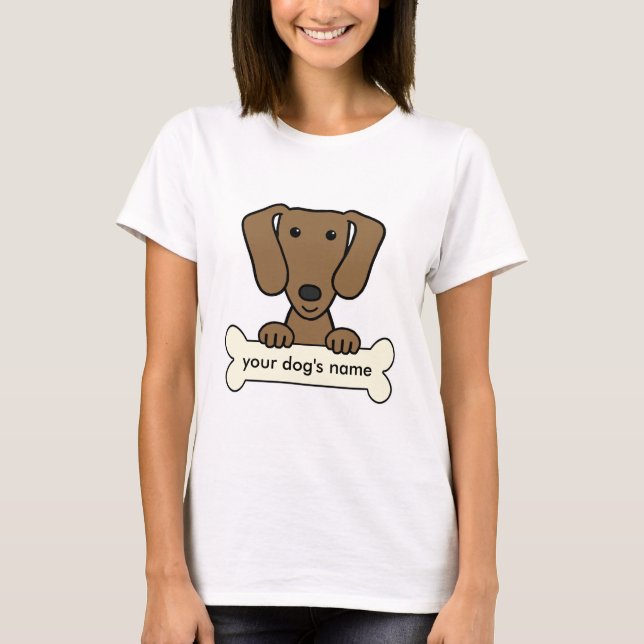 Personalised Dachshund T-Shirt (Front)