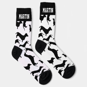Personalised Dachshund Wiener Dog Pattern Socks