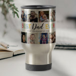 Personalised Dad 8 Photo Travel Mug<br><div class="desc">Unveiling our unique Dad Photo Travel Coffee Mug, perfect for the on-the-go father figure! Personalise it with 8 cherished family photos, blended with a vibrant 'best dad ever' typographic design. This isn't just a mug, it's a vessel for treasured memories and warm drinks, custom-crafted with your loved one's names to...</div>