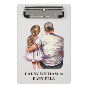Personalised Dad and Daughter (2) Mini Clipboard