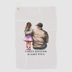 Personalised Dad and Daughter (4) Golf Towel