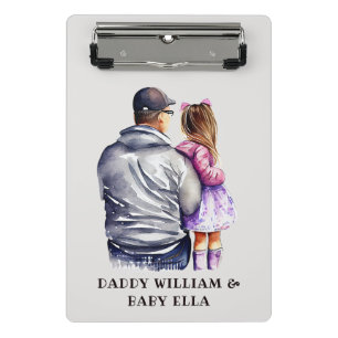 Personalised Dad and Daughter (6) Mini Clipboard