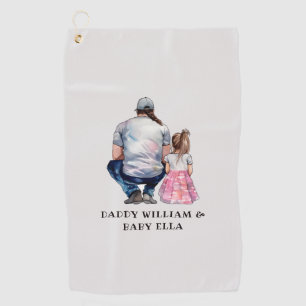 Personalised Dad and Daughter (7) Golf Towel