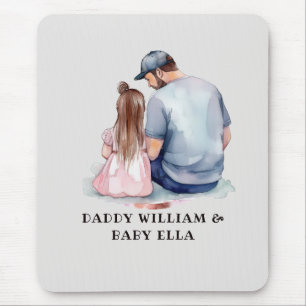 Personalised Dad and Daughter (8) Mouse Mat