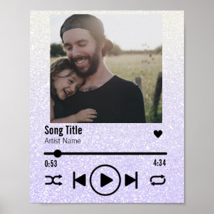 Personalised Dad and Daughter Photo Song Playlist Poster