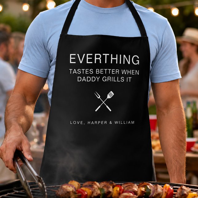 Personalised Dad BBQ Grill Master Father's Day Apron (Creator Uploaded)