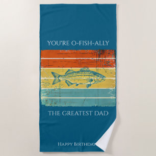 Personalised Dad Beach Towel