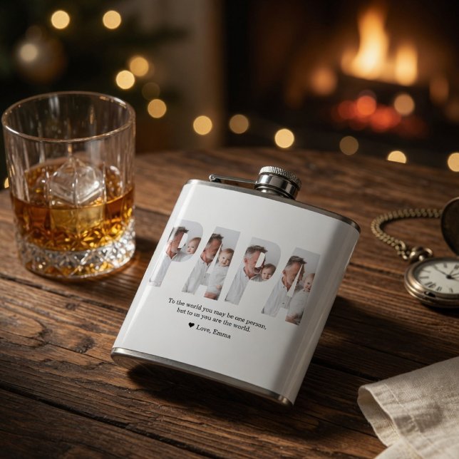 Personalised Dad | Best Dad Ever Custom Photo Hip Flask (Creator Uploaded)