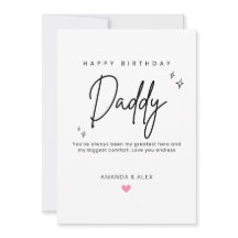 Personalised Dad Birthday Card Simple Minimalist