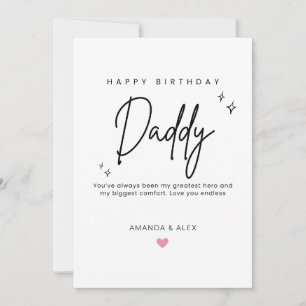 Personalised Dad Birthday Card Simple Minimalist