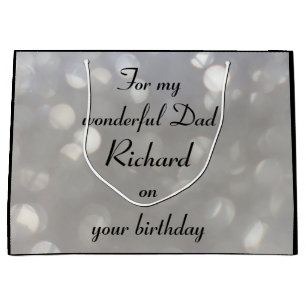Personalised Dad Birthday Large Gift Bag