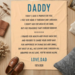 Personalised Dad Blanket   Custom Father’s Day