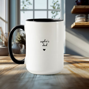 Personalised Dad Cute Minimalist New Father's Day Mug