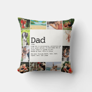 Personalised Dad Definition Photo Collage Cushion
