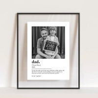 Personalised Dad Definition Print with Photo Gift