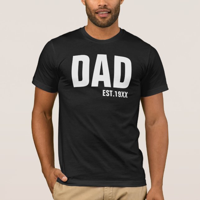 Personalised Dad Est. 19xx T-Shirt (Front)