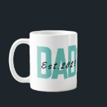 Personalised Dad Est 2023 Fathers Day Coffee Mug<br><div class="desc">Get Dad the perfect gift this Father's Day with our Personalised Dad Est 2023 Trucker Hat! Customisable with the year of his new role,  this hat combines style and sentimentality. Shop now and celebrate Dad in a unique and meaningful way.</div>