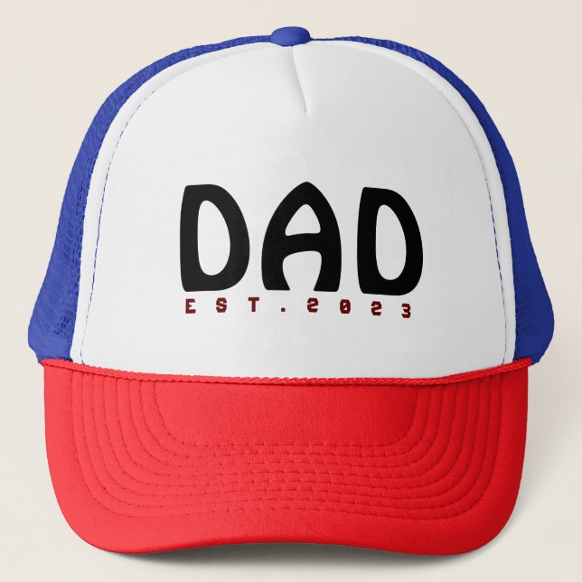 Personalised Dad Est 2023  Fathers Day  Trucker Hat (Front)