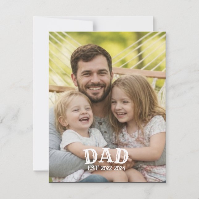 Personalised Dad EST Photo Card (Front)