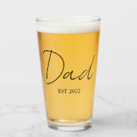 Personalised "Dad EST. [Year]" Glass Cup