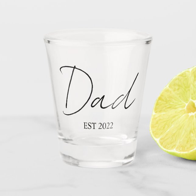 Personalised Dad EST. Year Shot Glass (Front)