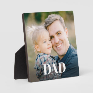 Personalised Dad Established Fathers Day Photo Plaque