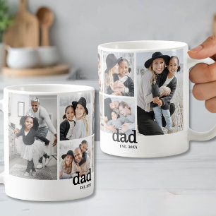 Personalised Dad Established Photo Collage Coffee Mug