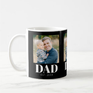 Personalised Dad Established Photo Fathers Day Coffee Mug