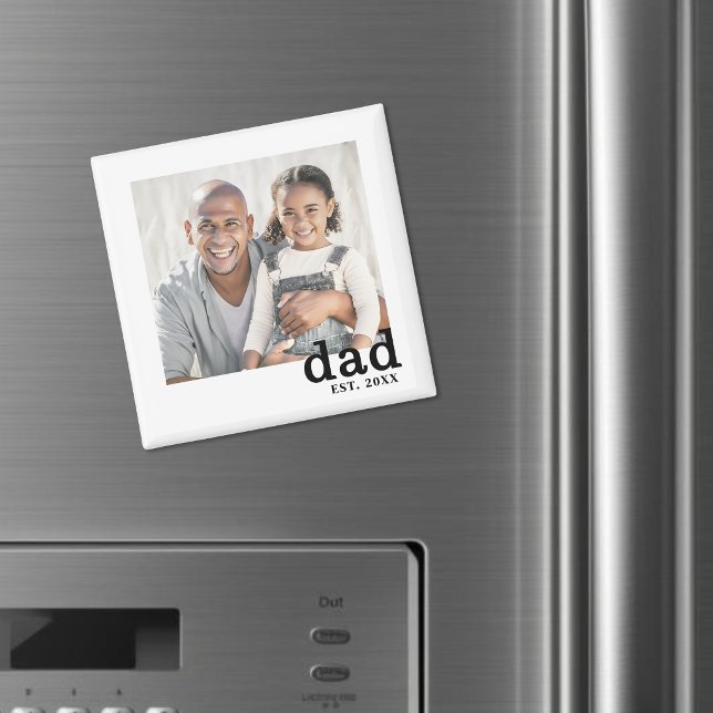 Personalised Dad Established Photo Magnet (Personalized Dad Established Photo Magnet)