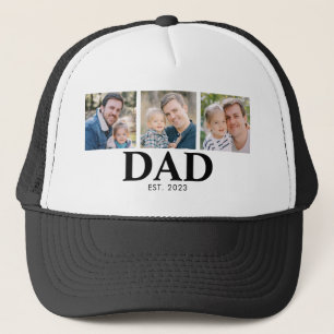 Personalised Dad Established Year Father Photo Trucker Hat