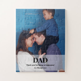 Personalised Dad Family Photo Custom Jigsaw Puzzle