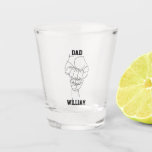 Personalised Dad Father Daddy Gift with Kid's Name Shot Glass<br><div class="desc">Personalised Dad Shot Glass Gift,  Present for Daddy Drinking Cup,  Fist Bump With Kid's Name,  Father's Day From Child Wife,  Custom Father Kids Hands Children,  New Papa and Baby's First,  Son Daughter Children's Kid Anniversary,  Fathers Baby Child's Son's Daughter's,  Boyfriend Husband Dada Padre One,  Right hand left Christmas Birthday</div>