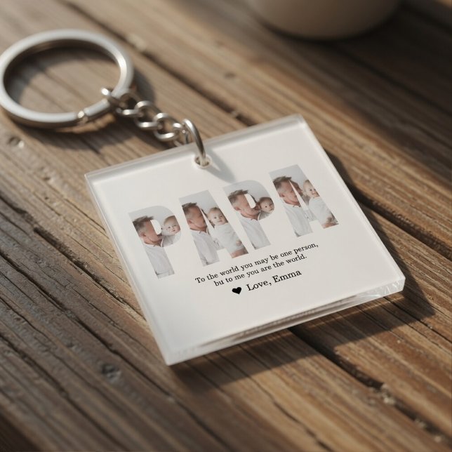 Personalised Dad Keychain | Best Dad Ever Custom  (Creator Uploaded)