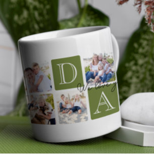 Personalised Dad Love 7 Photo Collage Coffee Mug