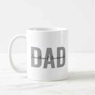 Personalised Dad Mug with Kids Name •Custom Daddy