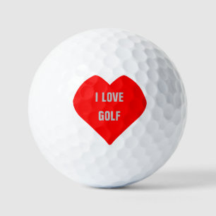 Personalised Dad Mum Novelty I Love Golf,  Golf Balls